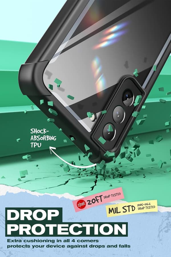 FOR- OG BAGCODE TIL SAMSUNG GALAXY S22 5G (2022) SORT KOFANGER