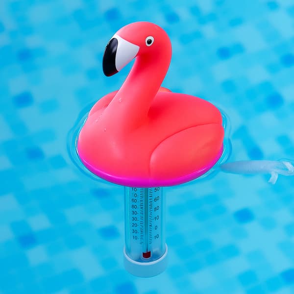 Flamingo termometer flytande för pool jacuzzi spa pool flytande 2 skalor