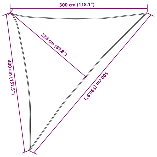 vidaXL skyggesejl lysegrå 3x4x5 m 100% polyester