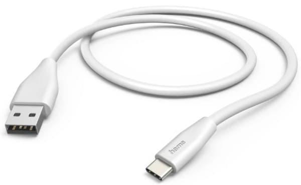 Kabel HAMA Lataava/data USB-A - USB-C 1.5m Valkoinen