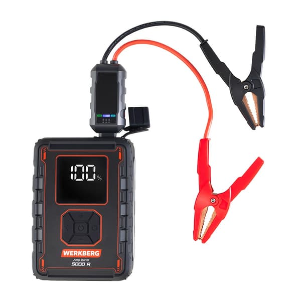 Werkberg AL008 starttiapulaite 32000mAh 2500A/5000A kompressorilla