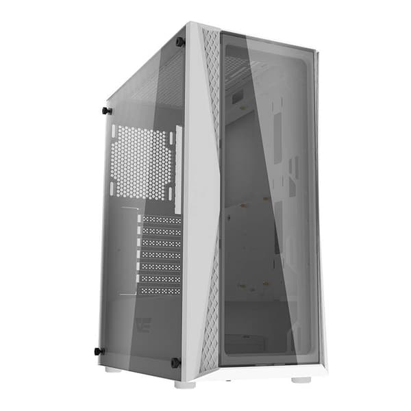 Darkflash DK352 Plus computerkabinet (sort og hvid) + 4 ARGB-blæsere