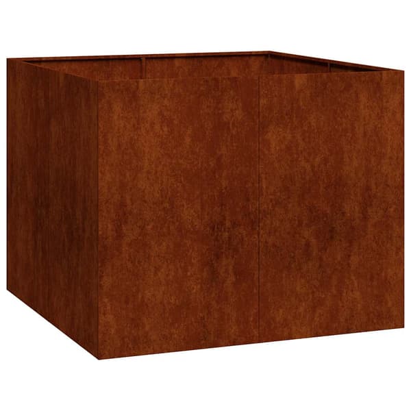 vidaXL rusten urtepotte 100x100x80 cm rustfrit stål