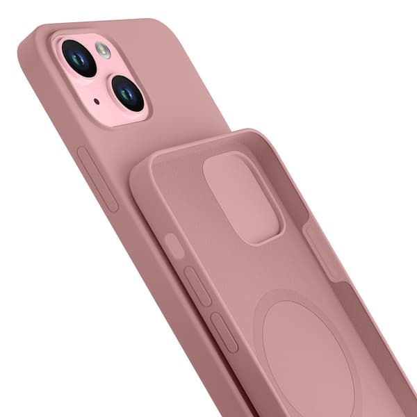 Apple iPhone 15 - 3mk Hardy Silikone MagCase Lyserød