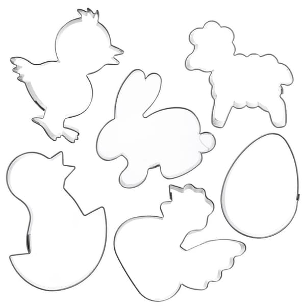 stålkakutstickare / pepparkaksform påsk 6 st