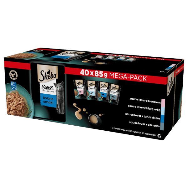 Sheba Sauce Collection Fisksmaker påsar 40x85g