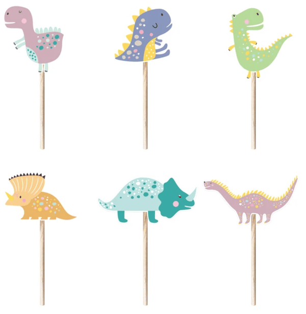 Dinosauruskoristeet 6 kpl.
