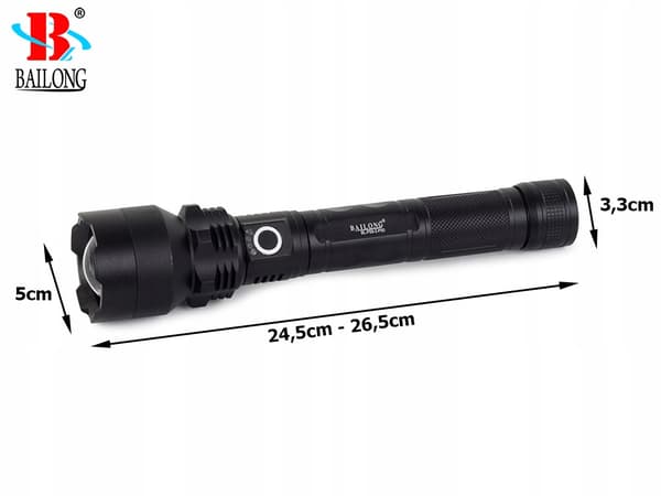 Bailong P59-2-P50 60 LED-lampa grå