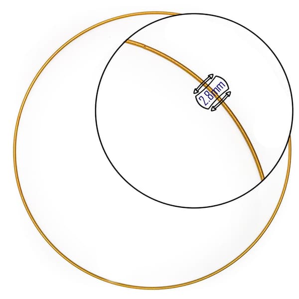 Metallkransring - guld - 25 cm