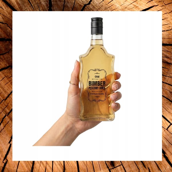 5x NATTBRÖGDA MÅNSKALSFLASKOR FALA 500ml MED TRYCK FÖR VODKALIKER