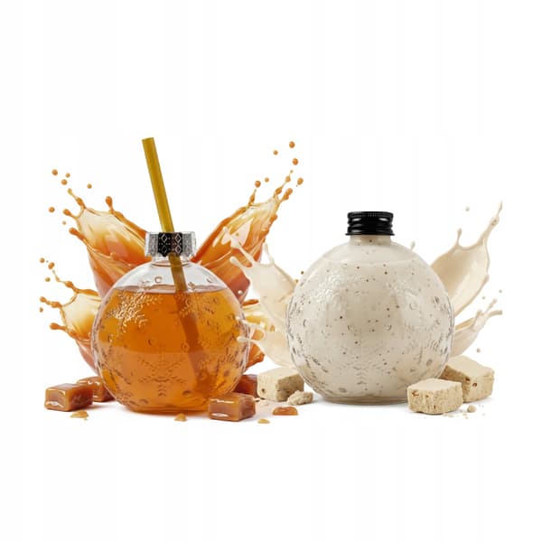 Glasflaska BOMBKA 400ml Julklappslikör KORK + TUB