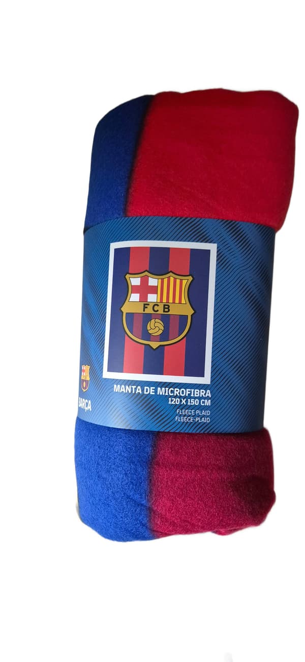 FC BARCELONA FLEECE TÆPPE 120 X 150 BARCA FODBOLD TÆPPE
