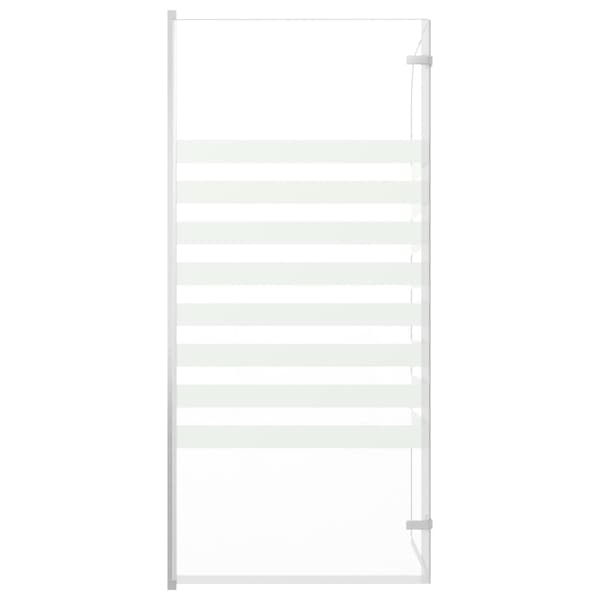 vidaXL Badkarsskärm 120 x 140 cm härdat glas randig