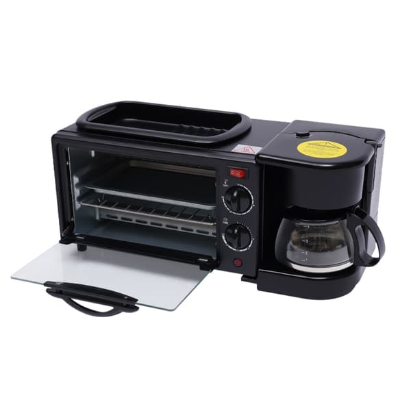 ADM miniugn grill elektrisk brödrost 3-i-1 + kaffebryggare