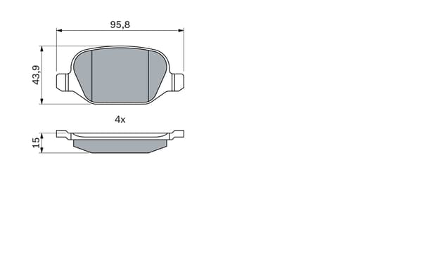 BAGSTE BREMSEKLODSER 0986424553 BOSCH