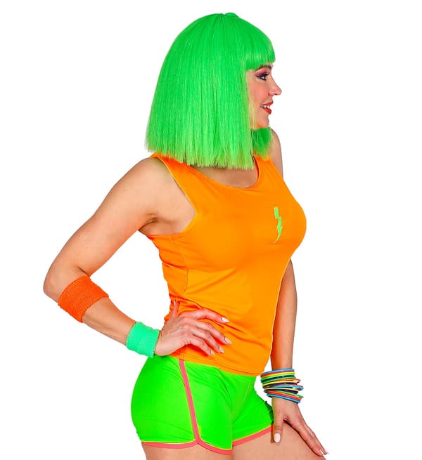 Neongröna 80-tals disco shorts