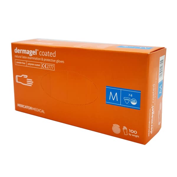 M Mercator Dermagel -pinnoitetut lateksikäsineet 100 kpl