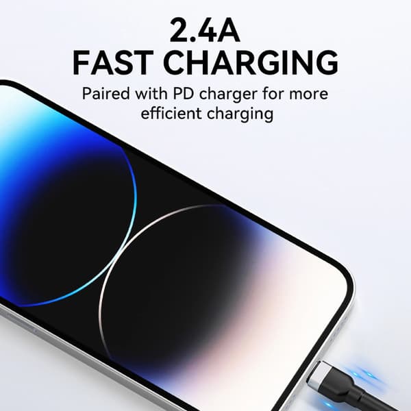 Wozinsky WNBAL1 USB-A / Lightning 2.4A -kaapeli 1 m - musta