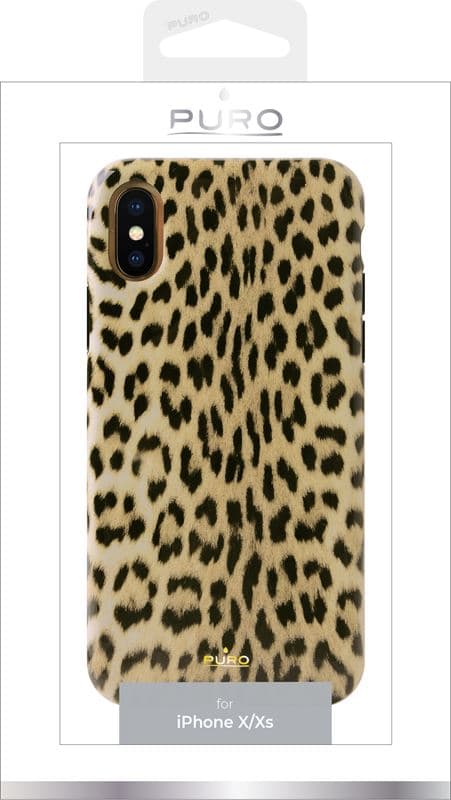 PURO Glam Leopard Cover - Etui til iPhone Xs / X (Leo 1)