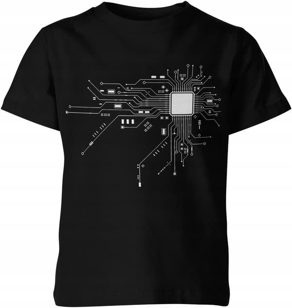 BØRNET-SHIRT PROCESSOR GAVE TIL IT-SPECIALISTER INTEGRERET CHIP STØRRELSE 140