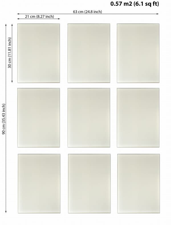 Speglar i set 210x300x3 [mm] 9-pack A9MIR2130M3