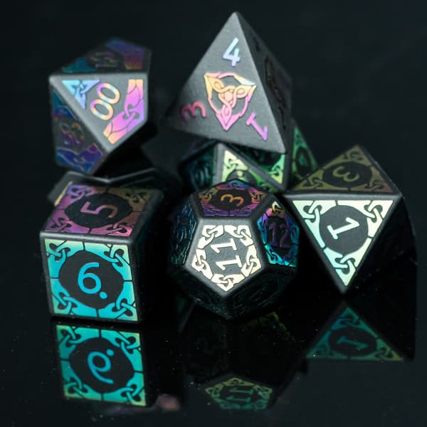 Labradoriitti RPG-noppasetti, 7 kristallinoppaa