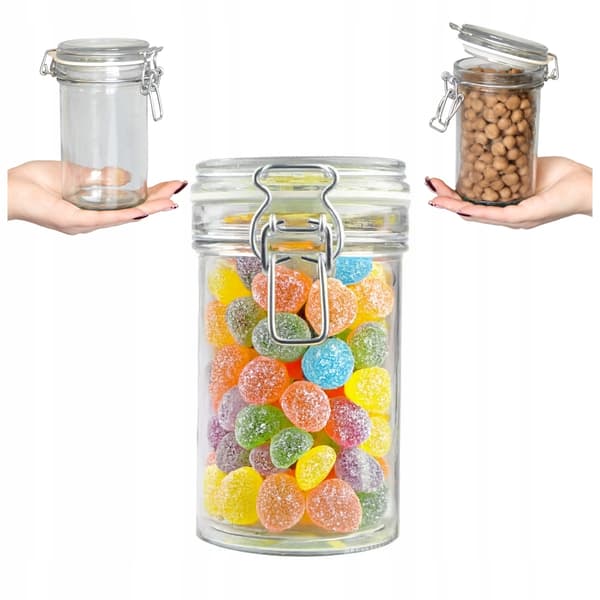 HERMETISK GLASBURK MED GLASLOCK 500 ml