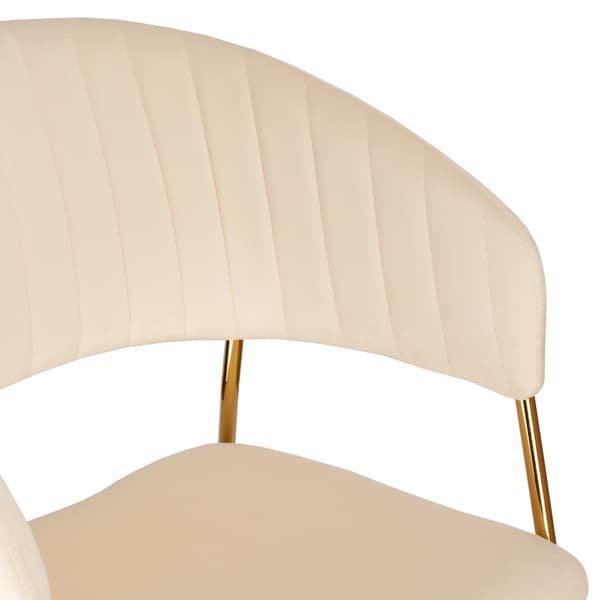 Beige samettinen tuoli COLIN GOLD