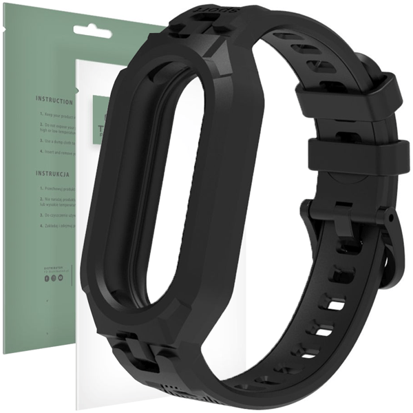 TECH-PRECT ARMOR XIAOMI ÄLYRANNEKE 8/9 / NFC MUSTA