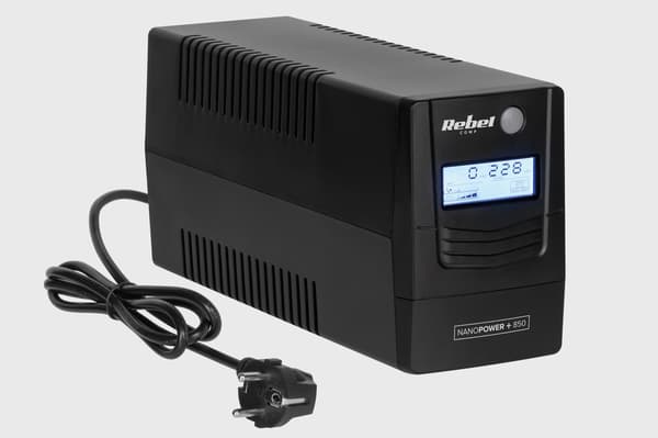 UPS Rebel Plus 850VA/480W LCD USB RJ45 computer nødstrømsforsyning
