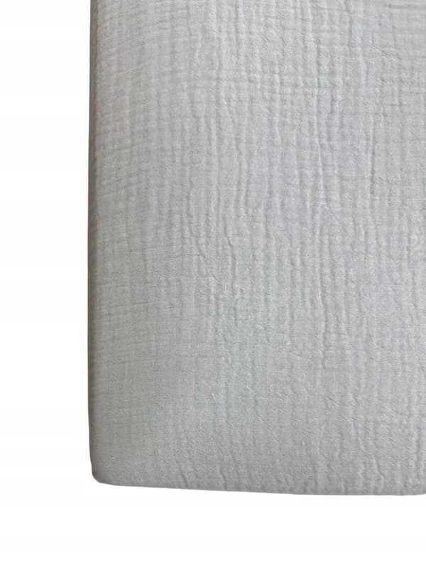 Barnsängslakan 120x60 muslin med elastik grå