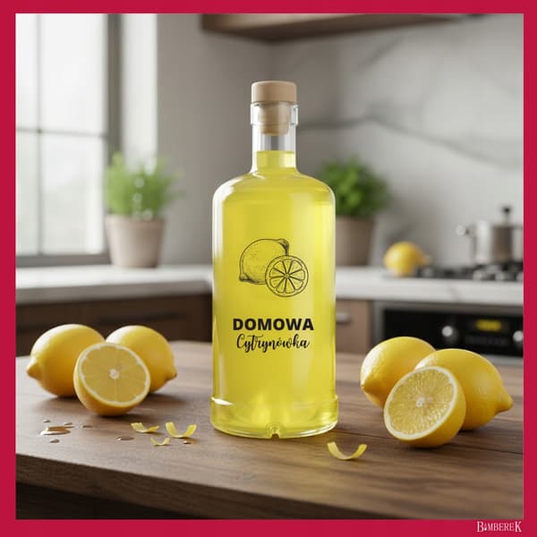 5x TADEK-GLASFLASKOR 500ml med CITRONTRYCK för LIKÖR, VODKA, JUICE