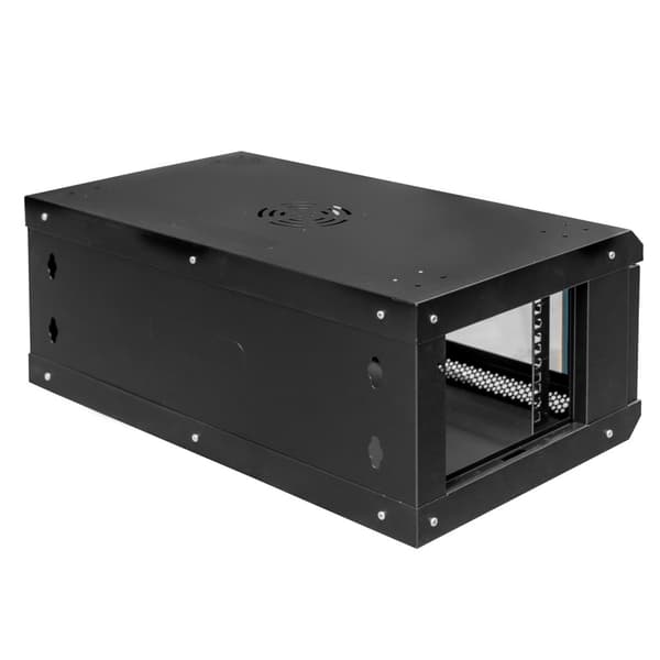Netberg 19" 4U 240x600x350 væghængt rack skab sort