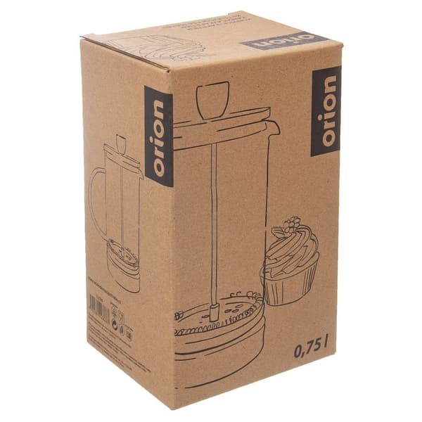 Presskanna för kaffe och te i glas 750 ml