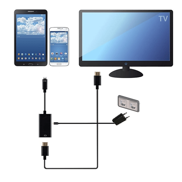 Adapter micro USB 5-pin till HDMI MHL-konverter