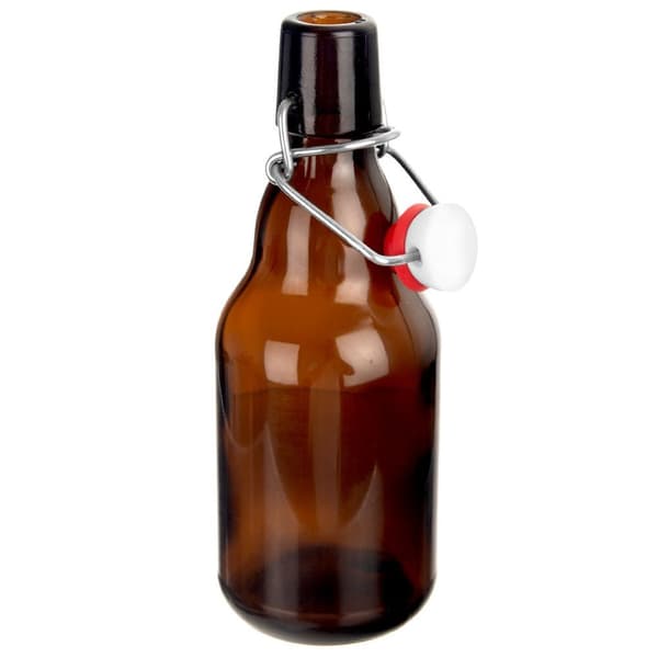 Lasipullo klipsillä 340 ml
