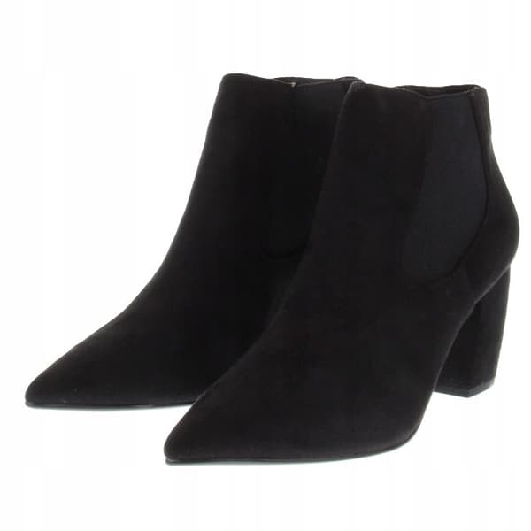 Bianco sorte slip-on ankelstøvler til dame 40 2Z2E2*