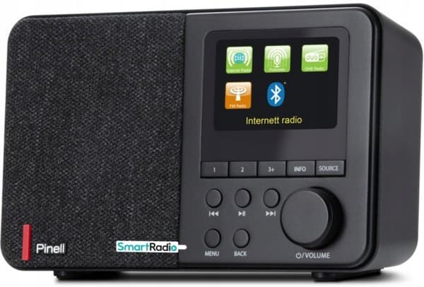 Pinell Supersound 102W bärbar kompakt mini DAB+/FM/internetradio