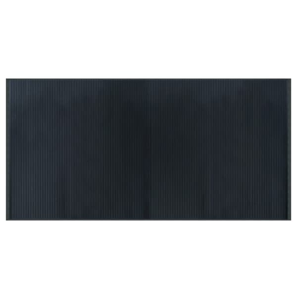 vidaXL Suorakulmainen matto, harmaa, 100x200 cm, bambu