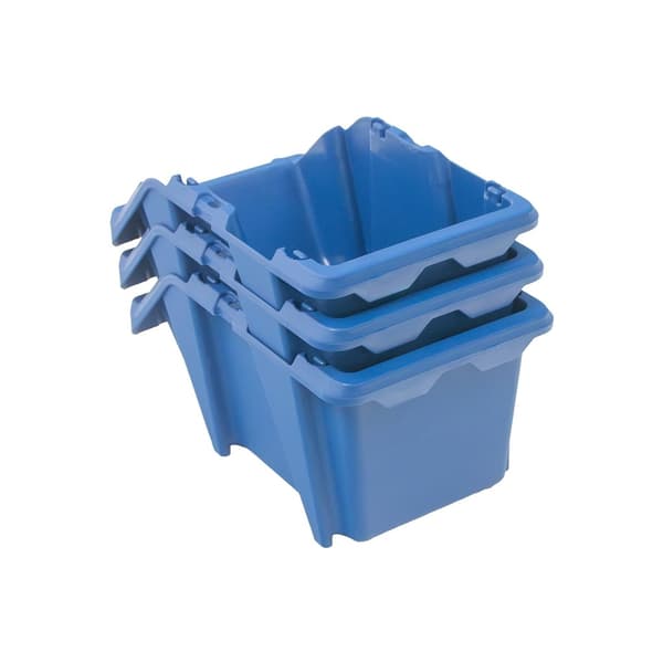 Mega-M lagerlåda plastlåda 200x300x130 mm blå 20-pack