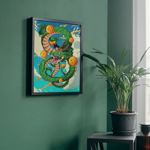 MALING EFTER TAL MED RAMME Dragon Ball-malerier 40x50 cm