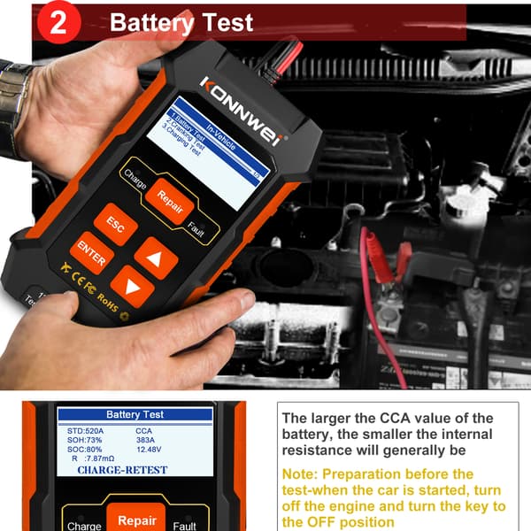 Konnwei KW520 bilakumulatortester