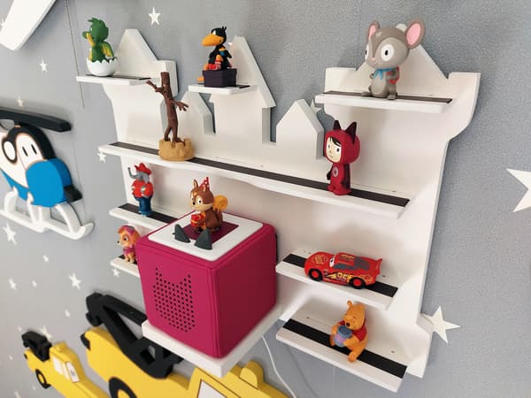 Hylde/udstilling til lydfigurer til Toniebox-systemet - Castle