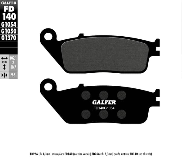 GALFER BROMSBELÄGG KH196 SEMI-METALLIC