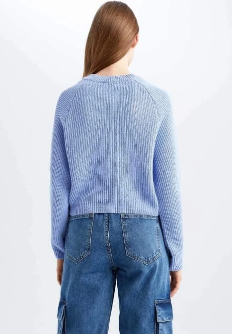 Defacto långärmad tröja blå casual XXS