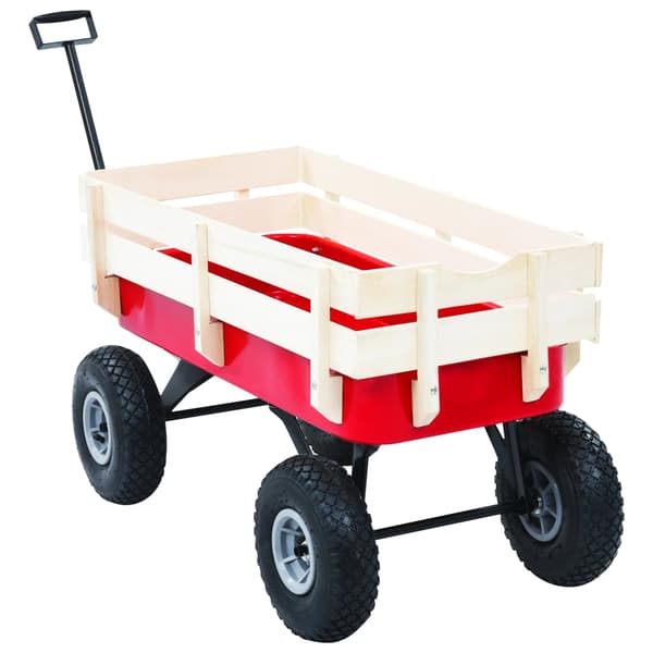 vidaXL Handvagn, 150 kg, Röd