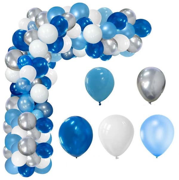 Blå ballongirlande 1 sæt