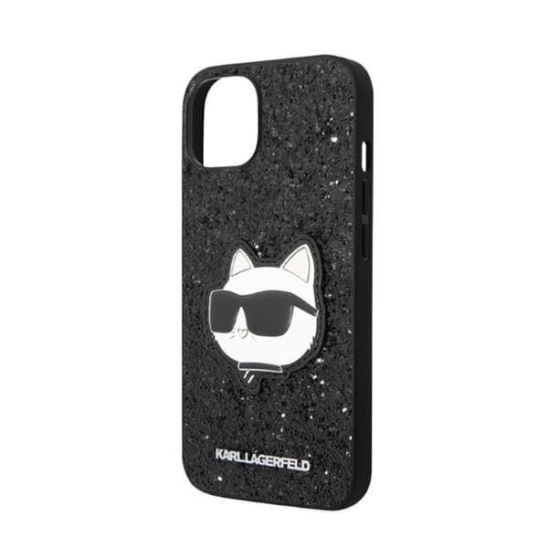 Karl Lagerfeld NFT Glitter Choupette Patch - iPhone 14 Plus-skal (svart)