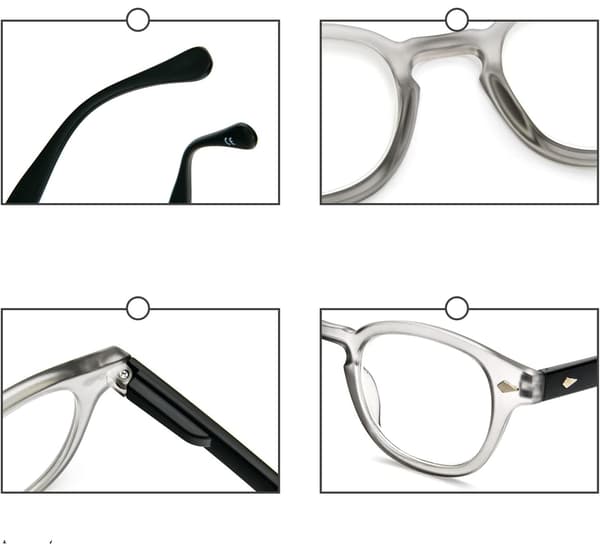 GRÅ UNISEX DATORLÄSGLASÖGON PLUS +3.5