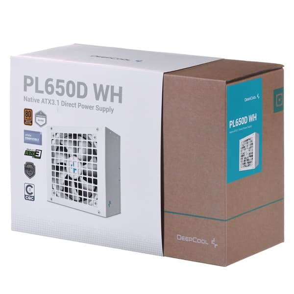 Deepcool PL650D WH 650W pronssinvalkoinen virtalähde